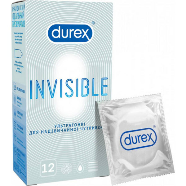 Durex Invisible Condoms (Pack Of 12)