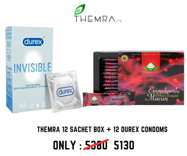 Themra Epimedium Macun 12 Sachet Box + 12 Durex Condoms | Bundle Offers