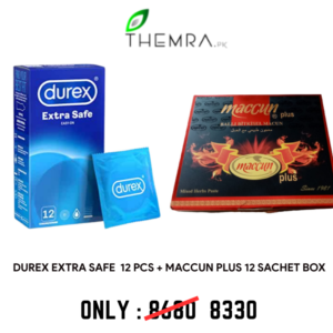 Maccun Plus Sachet Box + 12 Durex Condoms | BUNDLE OFFER