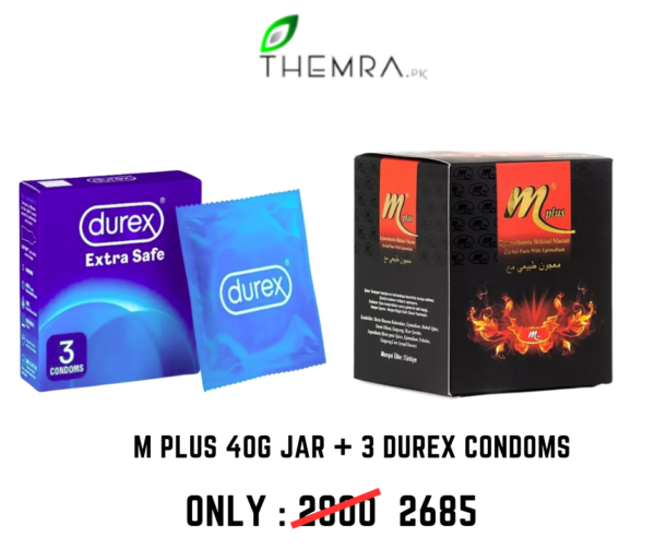 M Plus Maccun 40g jar + 3 Durex Condoms | Bundle Offers