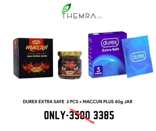 Maccun Plus 40g jar + 3 Durex Condoms | Bundle Offers